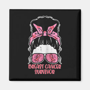 Brustkrebsüberlebung Hairbun Brustkrebs Aware Magnet