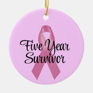 Brustkrebsüberlebung Ornament Fünf Jahre