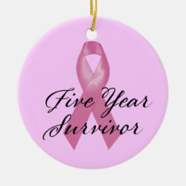 Brustkrebsüberlebung Ornament Fünf Jahre