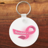 Brustkrebsüberlebung Schlüsselanhänger (Vorderseite)