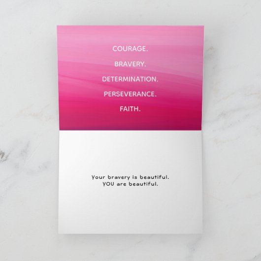 Brustkrebsüberlebung Sie sind eine schöne Karte (Innenseite)