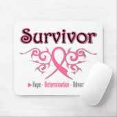 Brustkrebsüberlebung Tribal Ribbon Mousepad (Mit Mouse)