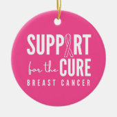 Brustkrebsunterstützung Heilung Ornament Holiday (Vorne)