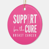 Brustkrebsunterstützung Heilung Ornament Holiday (Links)