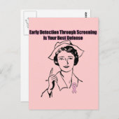 Brustkrebsvorsorge Postkarte (Vorne/Hinten)