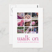 Brustkrebswanderung Danke Post Card Postkarte (Vorne/Hinten)