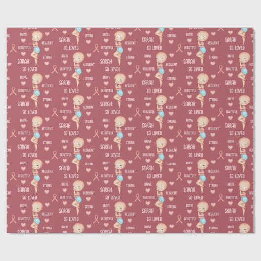 Brustkrebswrapping Geschenkpapier (Flach)