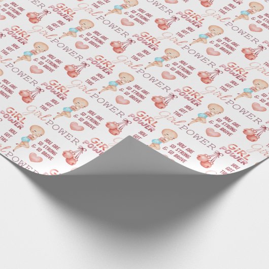 Brustkrebswrapping Geschenkpapier (Ecke)