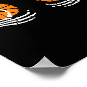 Brustkürbis-Skelett-Hand Halloween Poster (Ecke)