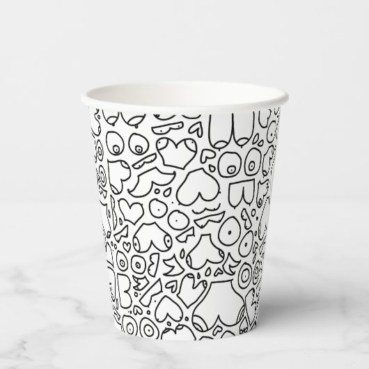 Brustmuskulatur Pappbecher (Rückseite)