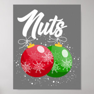 Brustnuten Weihnachten Matching Couple Kastanien Poster