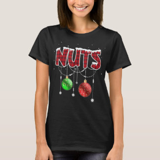 Brustnuten Weihnachten Matching Couple Kastanien T-Shirt