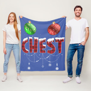 Brustnuten Weihnachten Rot Kariert Matching Couple Fleecedecke