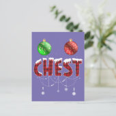 Brustnuten Weihnachten Rot Kariert Matching Couple Postkarte (Stehend Vorderseite)