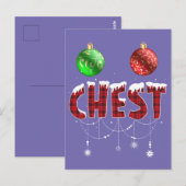 Brustnuten Weihnachten Rot Kariert Matching Couple Postkarte (Vorne/Hinten)