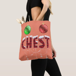 Brustnuten Weihnachten Rot Kariert Matching Couple Tasche