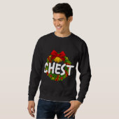 Brustnuts Funny Matching Kastanien Weihnachtsfeier Sweatshirt (Vorne ganz)