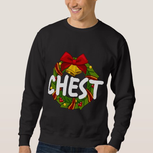 Brustnuts Funny Matching Kastanien Weihnachtsfeier Sweatshirt (Vorderseite)