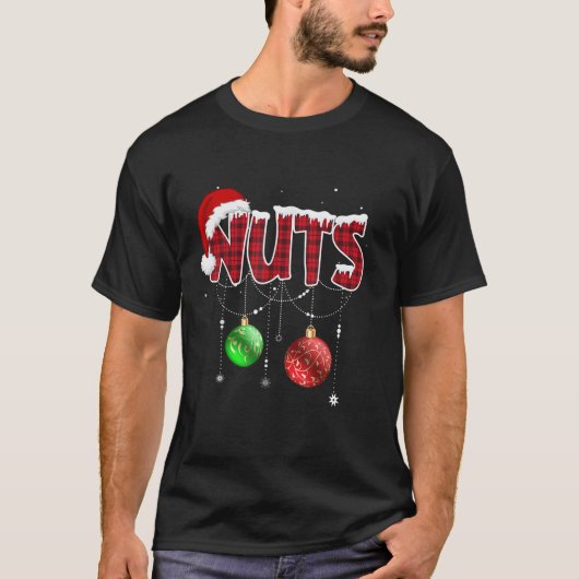 Brustnuts Funny Matching Kastanien Weihnachtsfeier T-Shirt (Vorderseite)