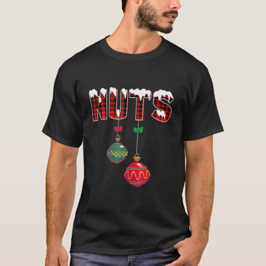 Brustnuts Funny Matching Kastanien Weihnachtsfeier T-Shirt (Vorderseite)