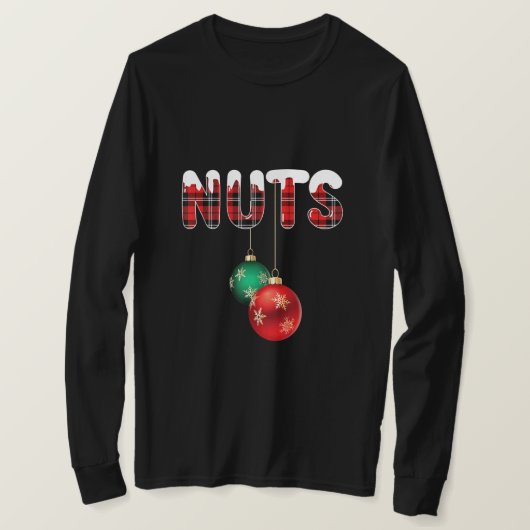 Brustnuts Funny Matching Kastanien Weihnachtsfeier T-Shirt (Design vorne)