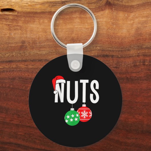 Brustnuts Matching Chestnüsse Funny Christmas Coup Schlüsselanhänger (Vorderseite)
