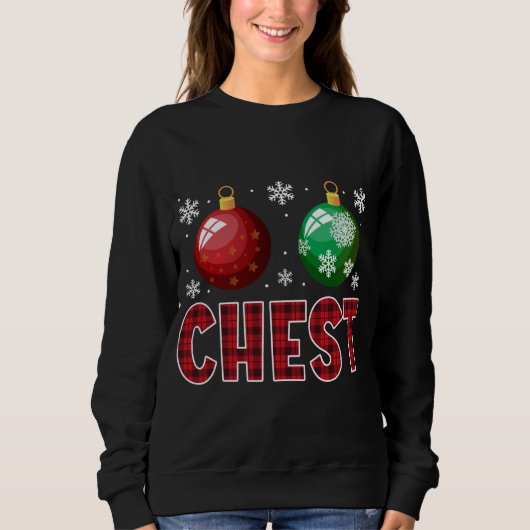 Brustnuts Matching Chestnüsse Funny Christmas Coup Sweatshirt (Vorderseite)