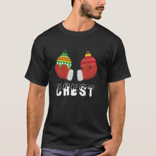 Brustnuts Matching Chestnüsse Funny Christmas Coup T-Shirt