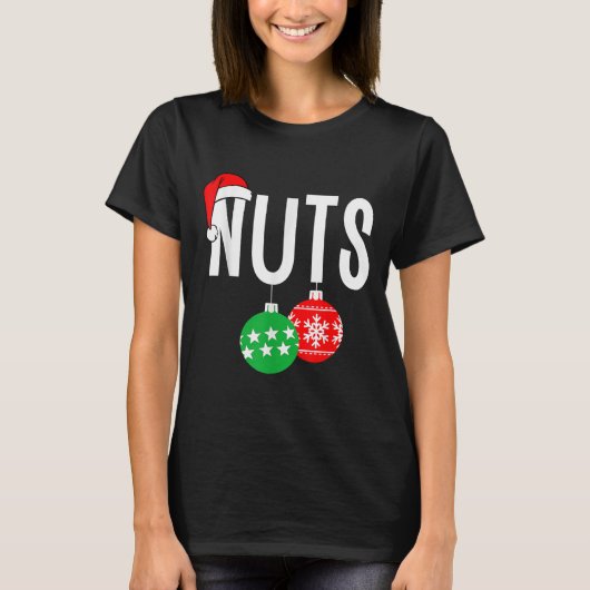 Brustnuts Matching Chestnüsse Funny Christmas Coup T-Shirt (Vorderseite)