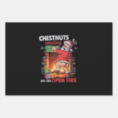Brustnuts Roasting Funny Naughty Santa Dirty Xmas Geschenkpapier Set (Vorderseite)