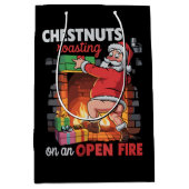 Brustnuts Roasting Funny Naughty Santa Dirty Xmas Mittlere Geschenktüte (Vorderseite)