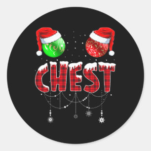 Brustnuts Weihnachtsfeiertag Shirt Matching Couple Runder Aufkleber