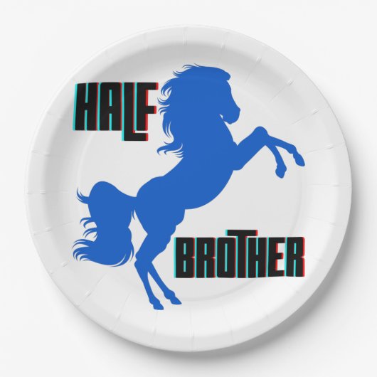 Brustpferdehaltung Pappteller (Vorderseite)