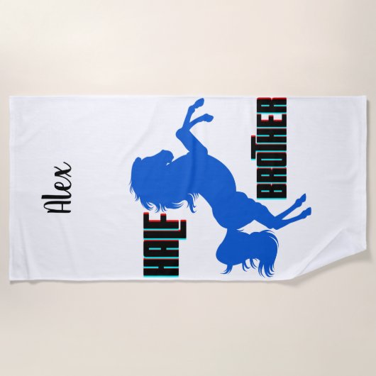 Brustpferdehaltung Strandtuch (Vorderseite)