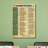 Brustschild des St. Patrick Gebet Poster