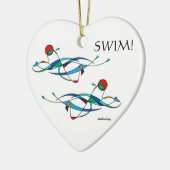 Brustschwimmen-Schwimmer-Doppeltes Keramik Ornament (Links)