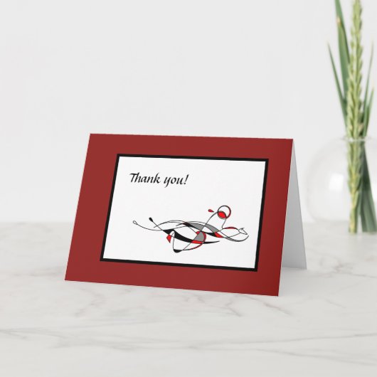 Brustschwimmer Schwimmen Danke Karte (Vorderseite)