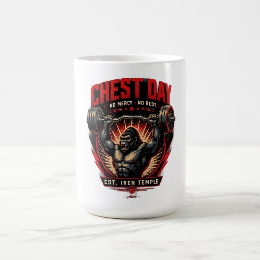 Brusttag Workout Langarmshirt Kaffeetasse (Mittel)