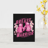 Brustwarrior Boxing Glove Breast Cancene Awarenes Karte (Gelbe Blume)