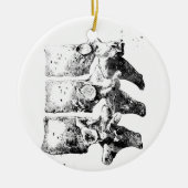 Brustwirbel Keramik Ornament (Vorne)