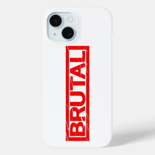 Brutal Briefmarke Case-Mate iPhone Hülle (Rückseite)