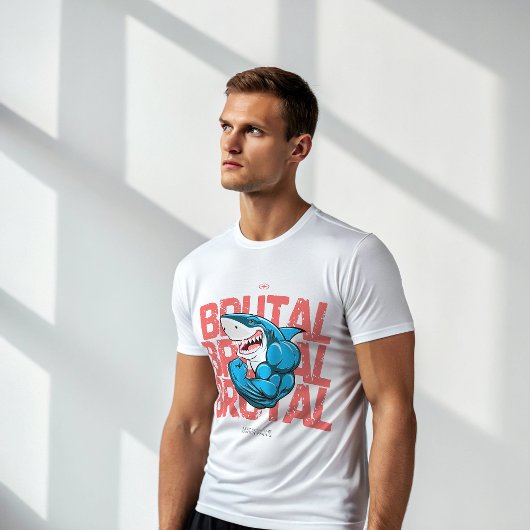 BRUTAL Shark Gym T-Shirt | Savage Alpha Bodybuild