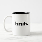 brutales minimalistisches Design Zweifarbige Tasse (Links)