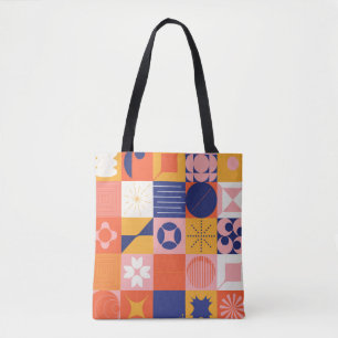 Brutalism art inspired abstract pattern made with tasche