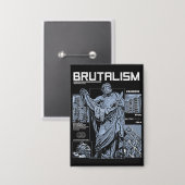 Brutalismus - Brutalist Streetwear Design Button (Vorderseite/Rückseite)