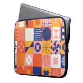 Brutalismus Kunst inspiriert abstraktes Muster Laptopschutzhülle (Vorderseite Links)