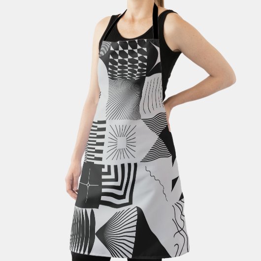 Brutalismus Kunst: Vintage geometrische Muster Schürze (InSitu)