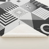 Brutalismus Kunst: Vintage geometrische Muster Sherpadecke (3/4)