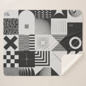 Brutalismus Kunst: Vintage geometrische Muster Sherpadecke (Vorderseite (Horizontal))