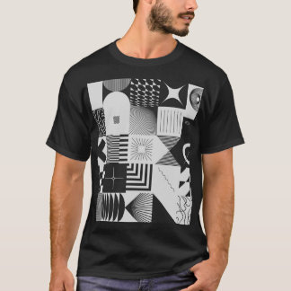 Brutalismus Kunst: Vintage geometrische Muster T-Shirt